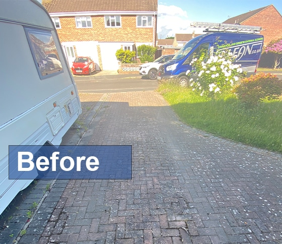 Driveway clean before